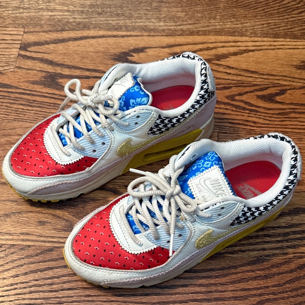 Nike Red, Blue, Yellow and Lilac Sneakers